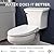Bio Bidet Slim Zero Non Electric Bidet Toilet Seat Round, Low Profile Seat with Slow Close Lid, Battery Powered Night Light, Dual Nozzles, White
