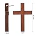 Honoson 70 Pieces Small Wooden Crosses Pendants for Crafts DIY Charms Natural Palm Olive Wood Cross for Crafting Jewelry Projects Halloween Party Decorations