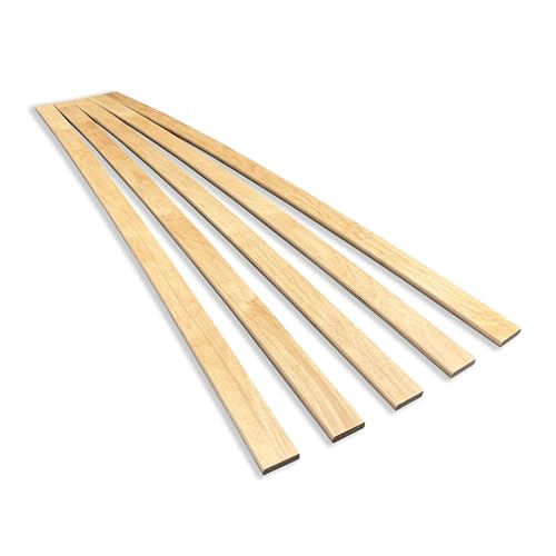 Betten-ABC Ersatz Federholzleisten aus Schichtholz im 5er Set passend für viele gängige Lattenroste (Länge: Für 70 cm (680 mm); Breite/Farbe: 34 mm/Natur)