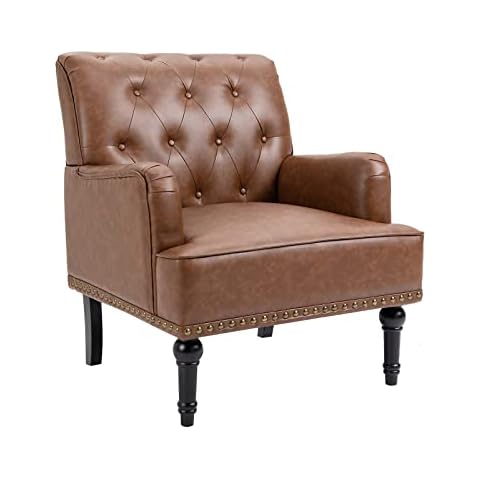Sillón clásico de Piel sintética Sepnine para salón o Dormitorio Cover