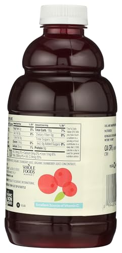 Image of 365 by Whole Foods Market, Organic Pure Cranberry Juice, 32 Fl Oz