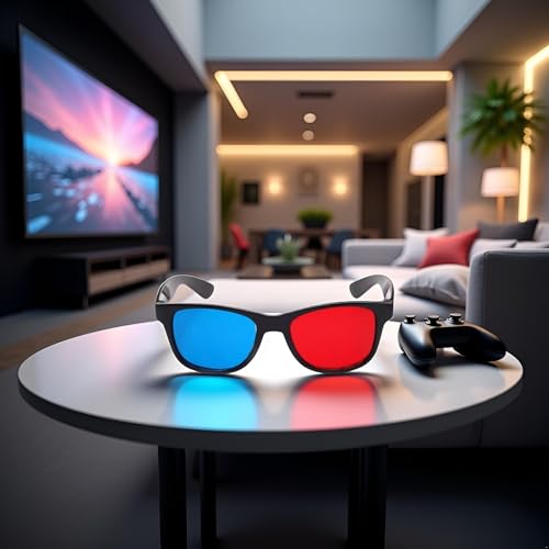 image for Xinjincang 3 Pcs Red and Blue 3D Glasses Universal TV Movie Dimensiona
