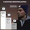 YunTuo LED Beanie with The Light, Unisex USB Rechargeable Headlamp Winter Knitted Cap Gifts for Men Dad Husband Him #5