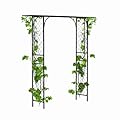Zhongma Metal Garden Arbor, 83.5'' High x 82.7'' Wide, Outdoor Arch for Climbing Plant, Decorations Pergola
