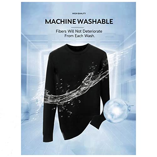 X Ray XMW-39136-BLACK-M Mens Crew Neck Sweater Slim Fit Midweight Pullover Sweater thumb #8