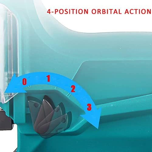 Cordless Jigsaw, 18V Electric Jigsaw Tool Compatible with Makitas 18V LXT Lithium-Ion, with Angled Cut ± 45, 26mm Stroke Length, 5PCS Blade, for Wooding Cutting(Body Only, Not Include Battery)