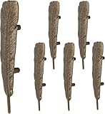 6packs Feather Drawer Knob Pull Handle Cabinet Drawer Handle Dresser Closet Handle Zinc Alloy Kitchen Furniture Drawers Pulls Bronze Cabinet Handles