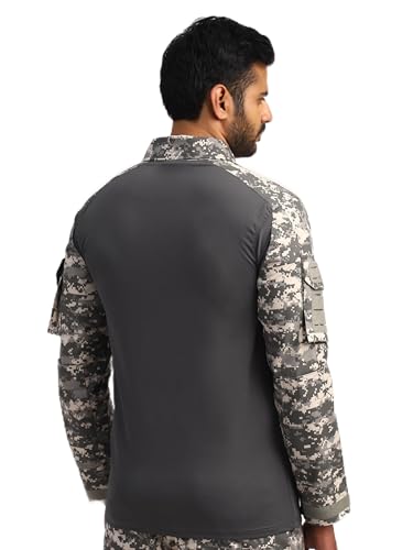 Image of MOUNTMILLER Mens Full Sleeve Ripstop Tactical Polo T-Shirt | UV Protective| Ideal for Hiking & Trekking, Outdoor