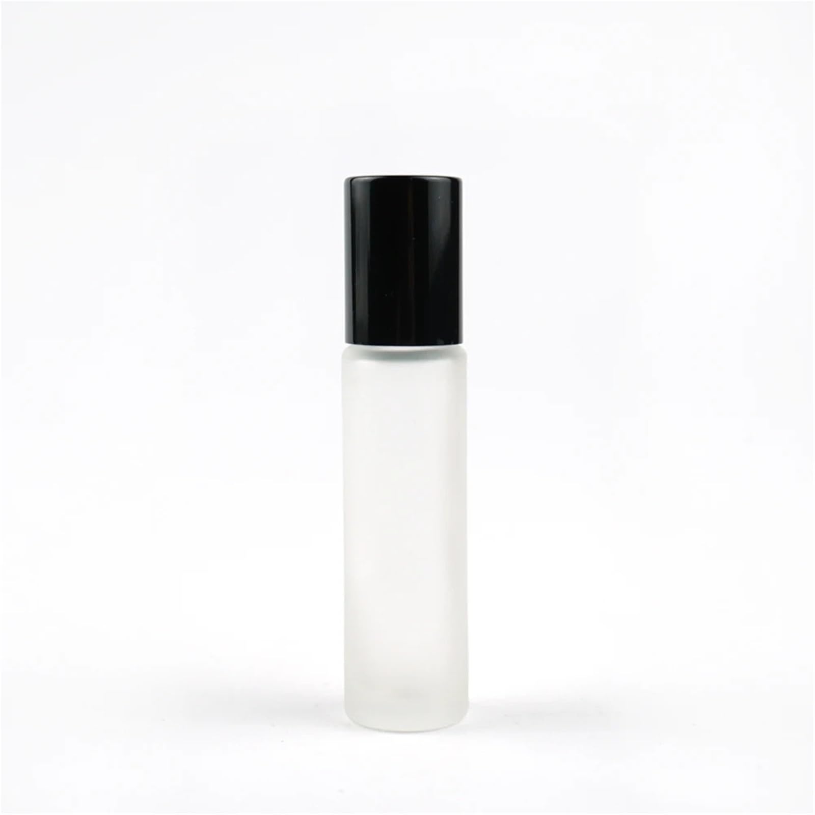 Roll On 10/20/50 pz Vuoto 10 ml Bottiglia di Vetro Rullo Trasparente Opaco Con Tappo Nero Lucido Profumo Olio Essenziale Roll on Bottiglie di Erogazione