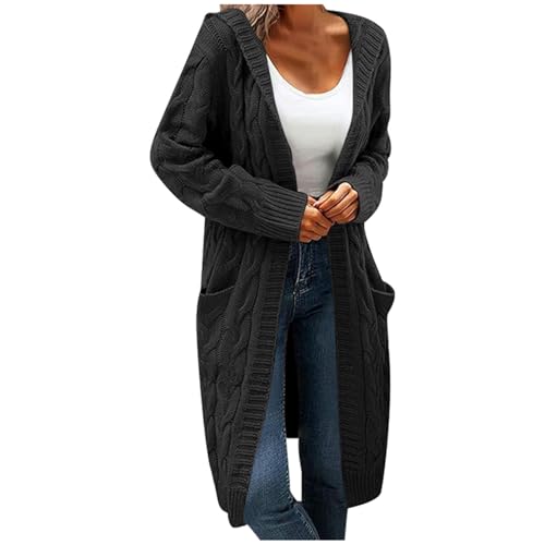 Manteau en tricot chaud pour femme avec coupe ample isolante hiver