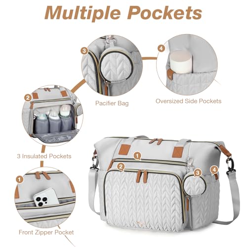 Image of Diaper Bag Tote, Large Baby Hospital Bag for Labor Delivery Mom