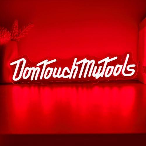 Don't Touch My Tools LED Neon Sign Funny Light for Garage Wall Decor Man Cave Light Workshop Gift for Handymen and Mechanics