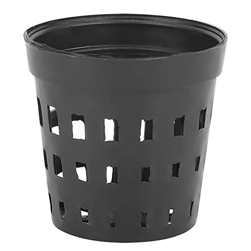 30Pcs Black Plastic Aquarium Water Plants Planting Basket Plastic Hydroponic Basket Flower Container Plant Grow Pot Fish Tank Grass Cultivate Baskets