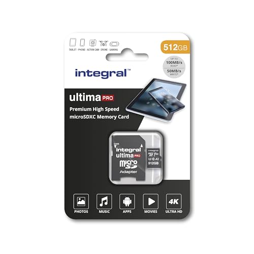 Integral memory inmsdx512g-100/80 V30 512 GB ad alta velocità micro SD card U3