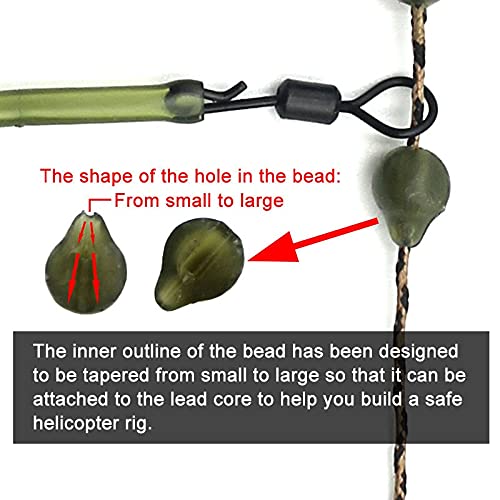 WJCCY Accessoires DE PÊCHES DE CHARPE KIT Helicopter Helicopter Anti-Tableau Perle Perle Swivels pour Carp PIGHTERIEUR… - Image 3
