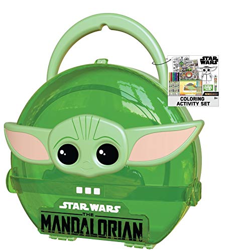 Innovative DesignsStar Wars Mandalorian Baby Yoda Coloring & Sticker Activity Set for Kids with Travel Carrying Case
