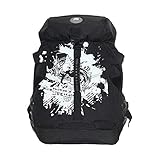 Dimensions : 45 x 32 x 18 cm Grand sac à dos étanche pour patins à glace, rollers, rollers, chaussures de patinage, bottes, sac de rangement 45 x 32 x 18 cm, Graffiti noir, L