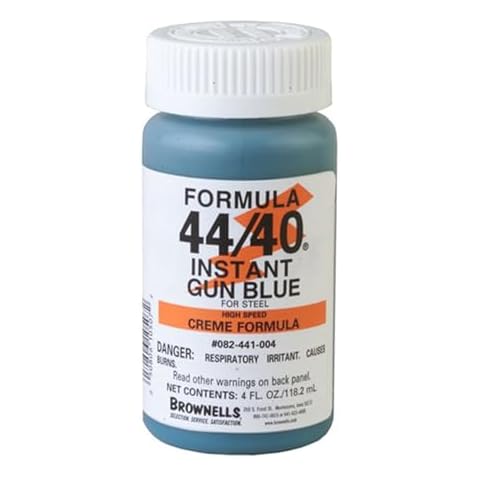 Brownells Formula 44/40 Instant Gun Blue Creme for Steel, Cold Bluing Solution, Gunsmithing Tools Maintenance Cleaning Supplies, 4 Fl oz. (118.2 mL) Cover
