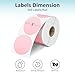 2'' Pink Thermal Labels - 600pcs Round Thermal Printer Labels, Waterproof Thermal Printer Stickers for Logo Design, Name/Price Tag, Thanks Card, Address, QR Code, 600 Labels/Roll (Pink)