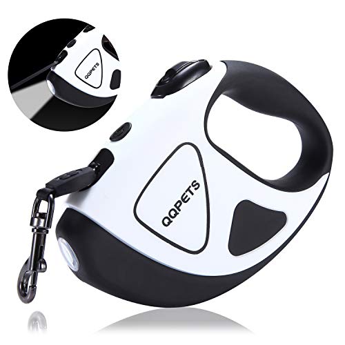 Retractable Dog Leash with Bright LED Flashlight, 16 ft Dog Safety Walking Leashes