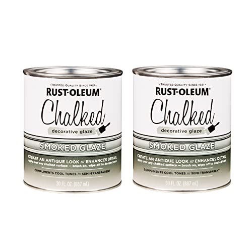 Image of Rust-Oleum 315883-2PK Chalked Decorative Glaze, 30 oz, Semi-Transparent Smoked, 2 Pack