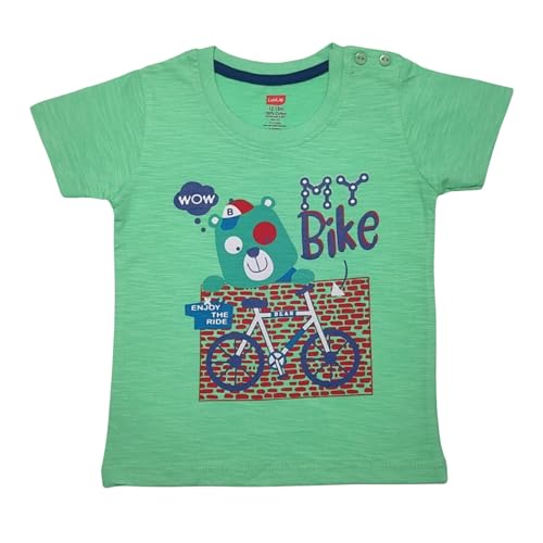 Image of LuvLap Baby Boys Regular Fit 100% Cotton Half Sleeves Boys T-Shirts Pack of 4