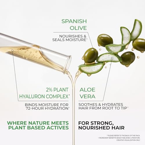 Image of Dabur Vatika Bio-Infusions Moisture Boost Shampoo | Spanish Olive & Aloe Vera | 2% Plant Hyaluron + Hyaluronic Acid | 72 Hrs Hydration Boost | Deep Moisture & Natural Shine | No Added Salt | For Dry & Dehydrated Hair