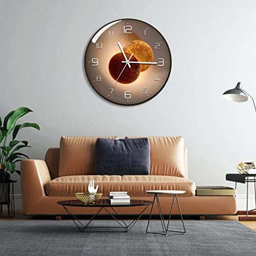 Image of TEKCOOL Wall Clock 12 inch Silent Quartz Decorative Wall Clock Non-Ticking Classic Digital Clock Battery Operated Round Easy to Read Handheld Complete Home /Kitchen /Bedroom(419);