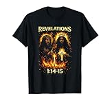 SCHWARZER Jesus Offenbarungen 1:14-15 Heilige Schrift des christlichen Glaubens T-Shirt