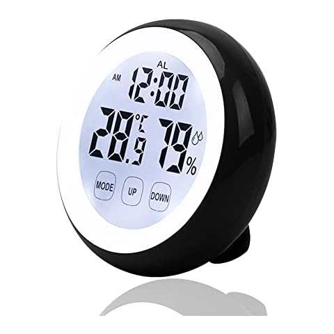 IraXpro Room Thermometer,Digital Hygrometer Indoor,Thermometer Temperature Monitor,Accurate Thermometer and Humidity Meter With Backlight,Clock&℃/℉Function,for Home,Office,Reptile,Baby Room,Greenhouse Cover