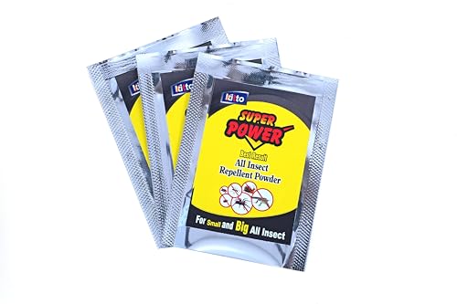 Image of KITTO Super Power All Insect Repellent Organic Spray Powder, For Cockroach, Ant, Bed Bug, Fly & Spider (Pack of 3) Make Solution of 6 litres of water.