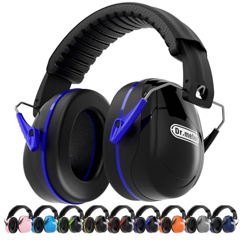 Image of Dr.meter Noise Reduction Ear Muffs, SNR31dB Hearing Protection Sensory Earmuffs, Noise Cancelling Headphones for Adults Ear Protection for Gun Range, Yard Work, Mowing, Monster Truck, Fireworks