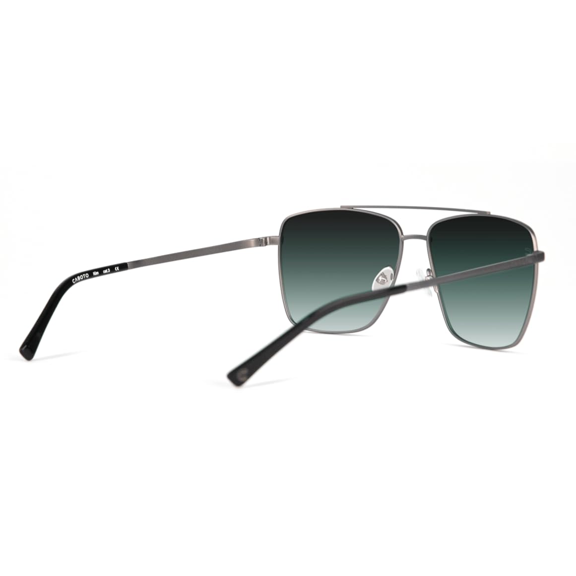 Caboto Kim Sonnenbrille, Rechteckig, Edelstahl, Polarisierte NXT Kunststoff-Gläser, Grau 85%