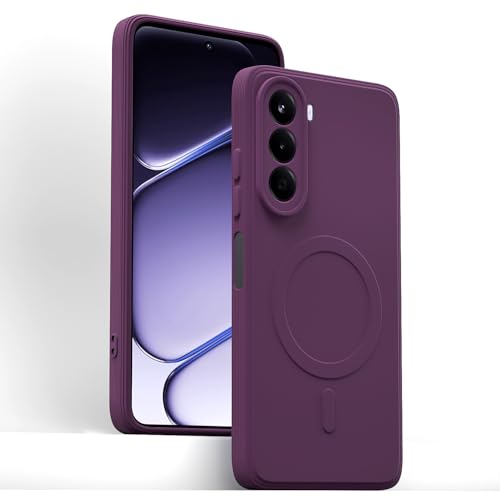 Image of Pikkme Back Cover for OnePlus Nord CE 6 Lite 5G Soft Matte Silicone Mag-Safe Design (Mag-Safe Not Support) Camera Protection | Slim Fit Bumper Cover (Purple)