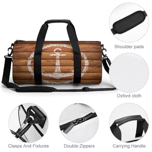 Sac de voyage en bois pour le week-end et camping de 45cm - 5