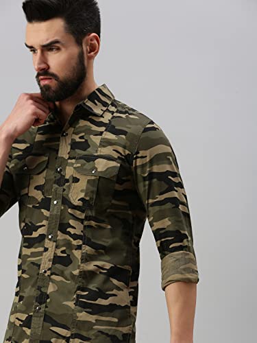 Image of Peppyzone Men's Regular Fit Cargo Shirt