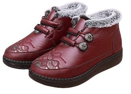 Winter insulated mothers warm shoes Anti-slip soft sole and thickened warm snow boots for the elderly in the