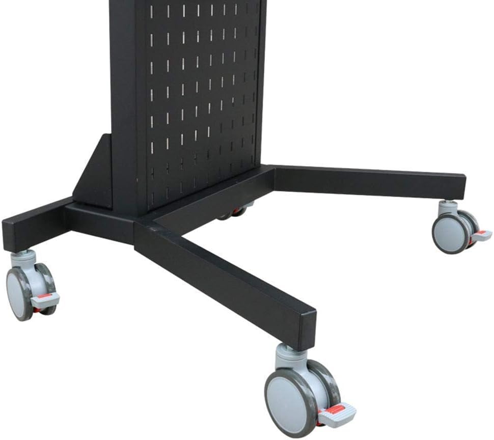 Soporte móvil para TV con ruedas y bandeja para cámara miniatura 4
