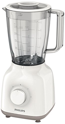 Philips Batidora HR2100/00, 800 W, 1500 milliliters, 3 Velocidades, Color Blanco