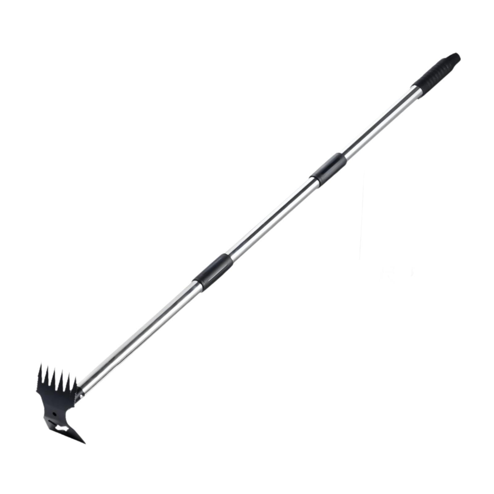 Binette Jardinage 2 en 1 avec griffe 6 dents et manche pour désherber