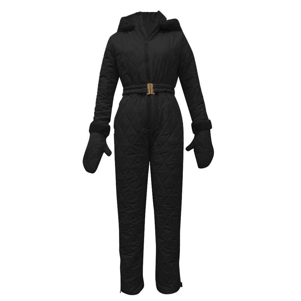 Schneeanzug für Damen, Winter, Warmer Skianzug, einteiliger Softshell-Mantel mit Kapuze + Sporthose, winddichter Spielanzug, wasserdichter Overall für Outdoor, Snowboard, Skifahren