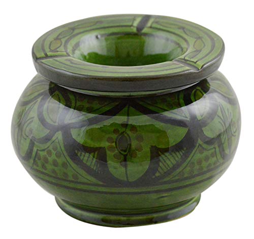 Moroccan Handmade Ceramic Ashtrays Smokeless Cigar Exquisite design with Vivid Colors Large