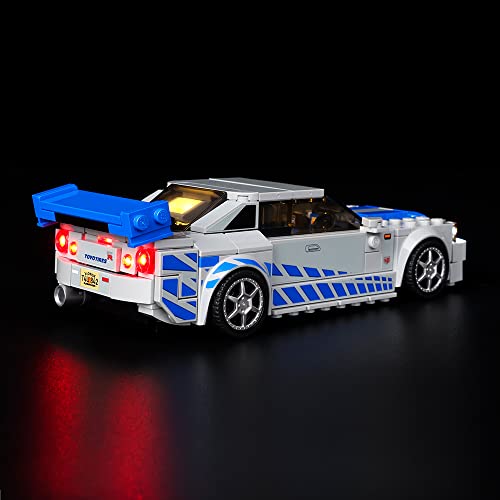Kyglaring LED Lighting Kit Compatible with Lego Speed Champions Nissan Skyline GT-R (R34) 76917 Building Blocks - Image 4