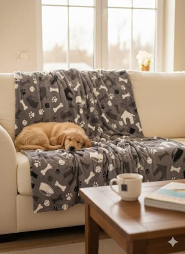 Cuddlove 50x70 Premium Soft Fleece Dog Blanket Throw