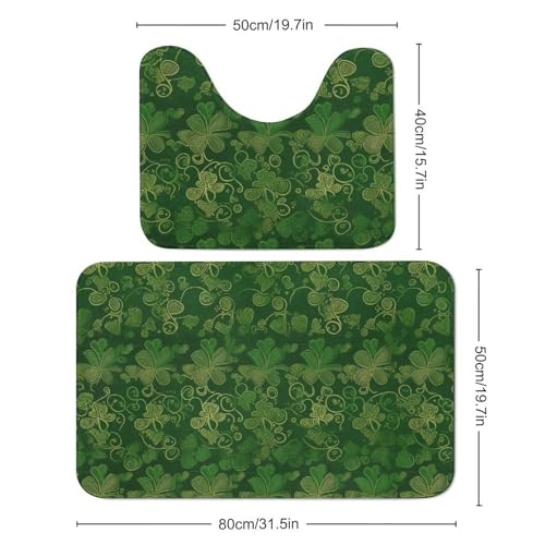 Tapis de bain antidérapant contour U doux absorbant Saint-Patrick - 3