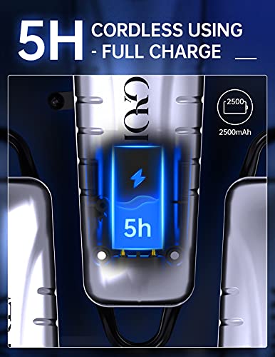 Hair Clippers for Men Cordless, Professional 17Pcs Mens Hair Clippers, 5 Hours Wireless Hair Clippers for Hair Cutting with 10 Combs 1/64''-1'', Barber Clippers Kit with Scissors, Cape