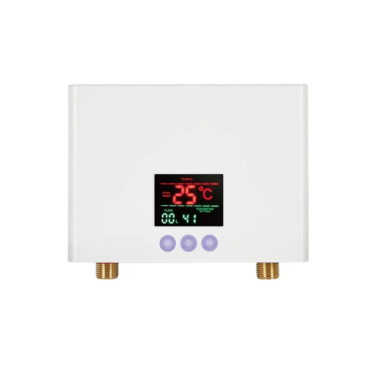 Scaldabagno Elettrico Istantaneo, Mini Scaldabagno Elettrico LCD 5500W Senza Serbatoio Istantaneo Bagno Di Casa Doccia Acqua Calda Riscaldamento Rapido Telecomando per RV Cucina Bagno(WHITE,220 3000W)