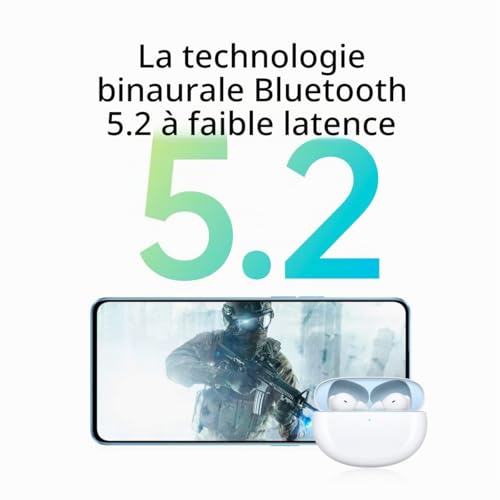 Écouteurs Oppo Enco Free2i avec réduction de bruit active 42dB pour un son pur