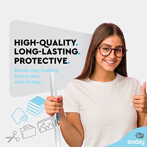 image for Contact Paper Clear, 13.5” x 5-Feet, Transparent Self Adhesive Book 