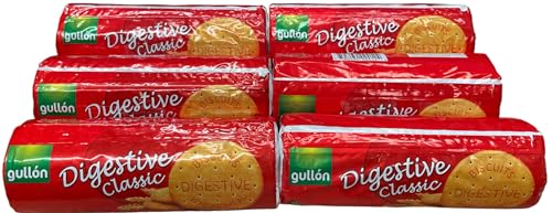 Gullon Digestive Biscuits Classic Cookies - No Cholesterol, 0 trans fat - 14.1 Ounce - Pack of 6